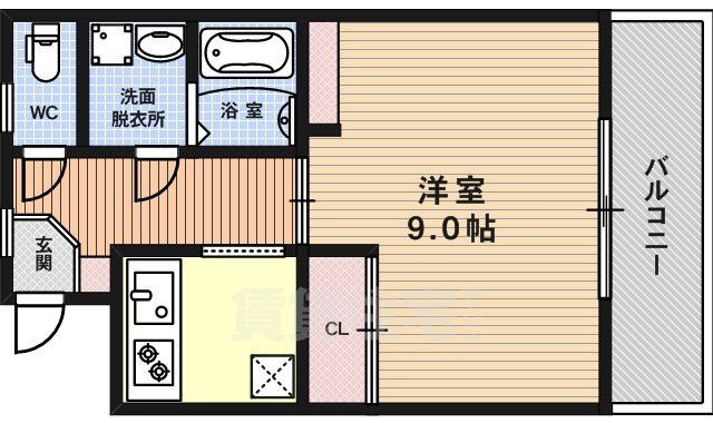 京都市上京区南伊勢屋町のマンションの間取り