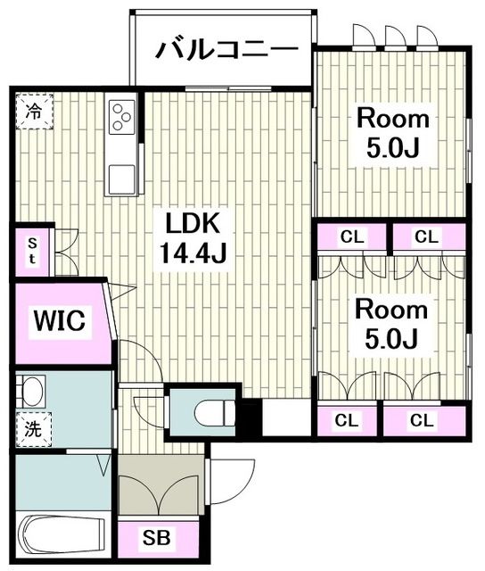 横浜市鶴見区尻手のマンションの間取り