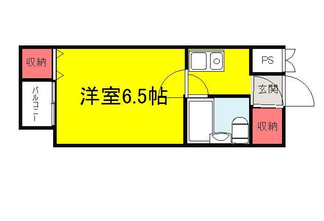 堺市堺区車之町西のマンションの間取り