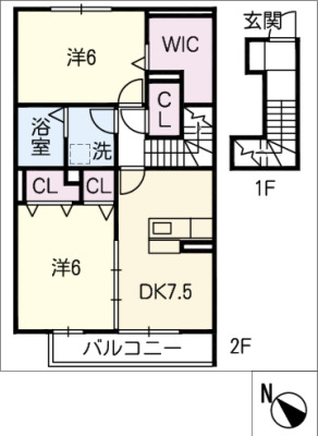 グランドゥール　Aの間取り