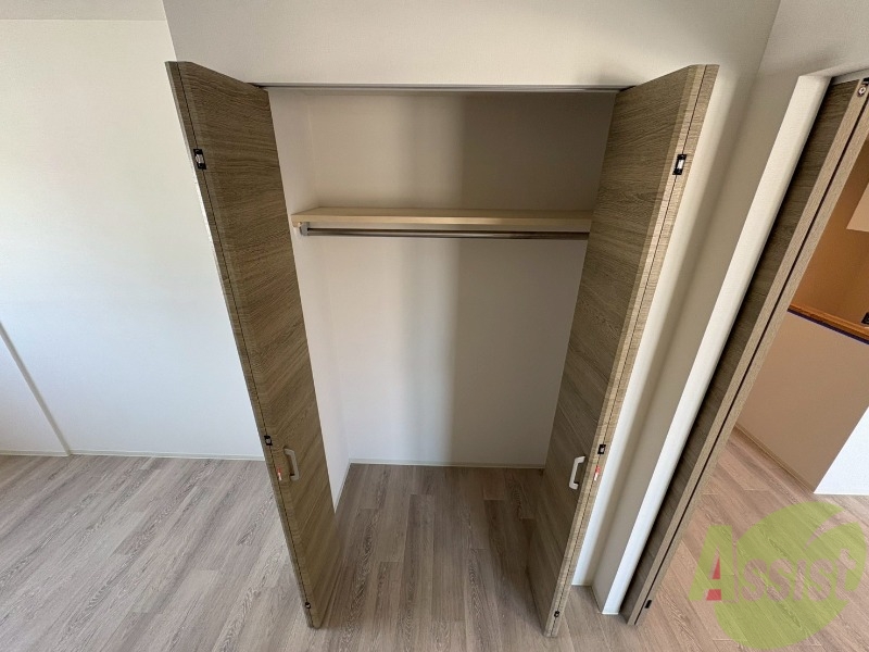 収納　洋室にはクローゼットがあるのですっきり片付きそうです。