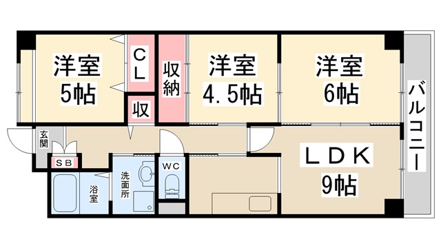 一望ビラの間取り写真