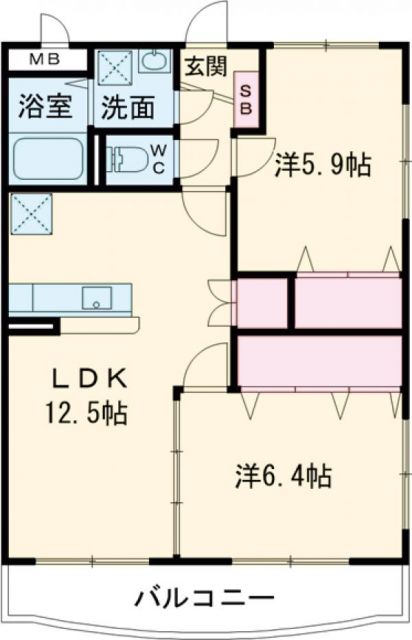 ＪＲ信越本線 新潟駅 バス乗車時間：75分 最寄りバス停で下車 徒歩9分 3階建 築21年の間取り写真