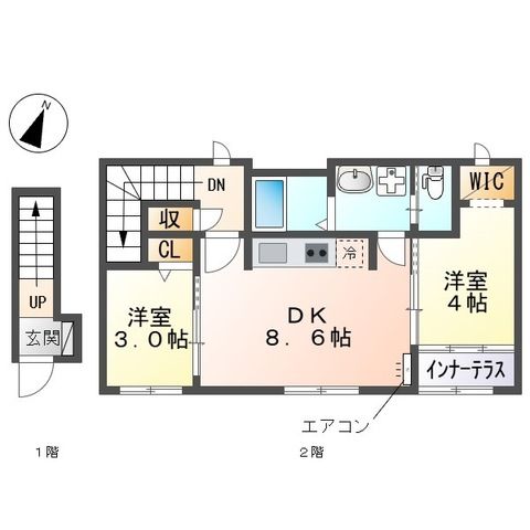 アムール 辻の間取り写真