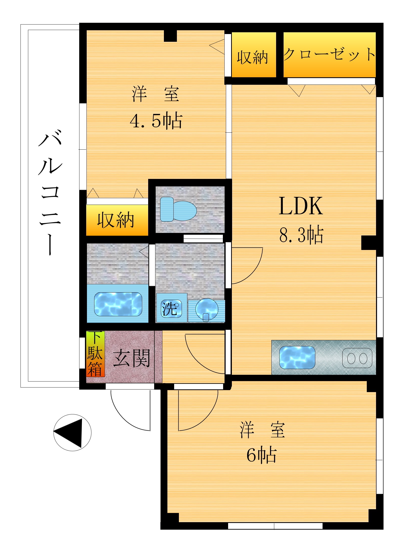 メゾンナカヤマの間取り写真