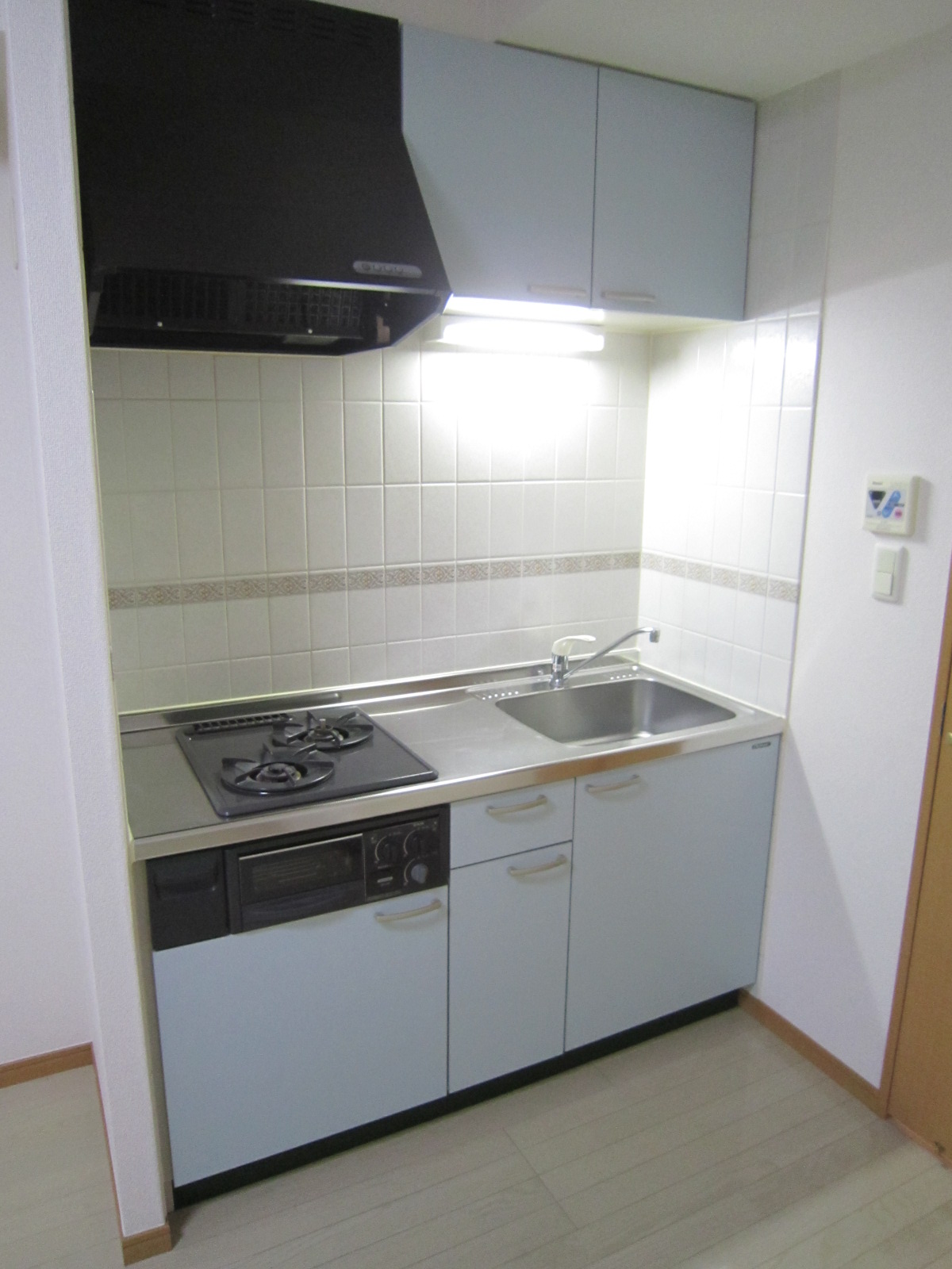 キッチン　ガス2口＆グリル付き