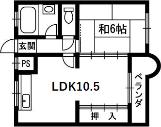 野色マンションの間取り写真