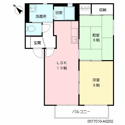 グラシアフィス春日原Aの間取り