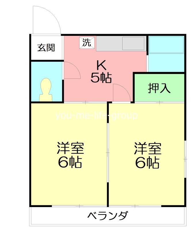 平塚市新町のアパートの間取り