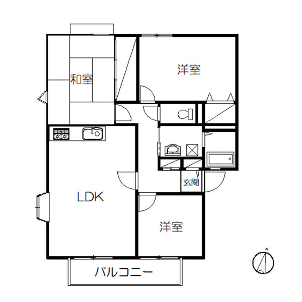 サンビレッジ南富ケ丘の間取り