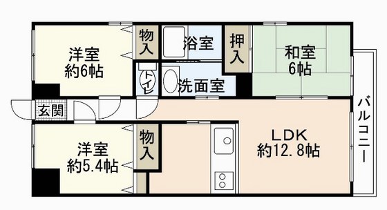 廿日市市地御前のアパートの間取り