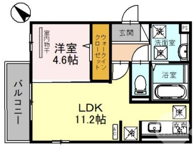 堺市堺区南旅篭町東のアパートの間取り