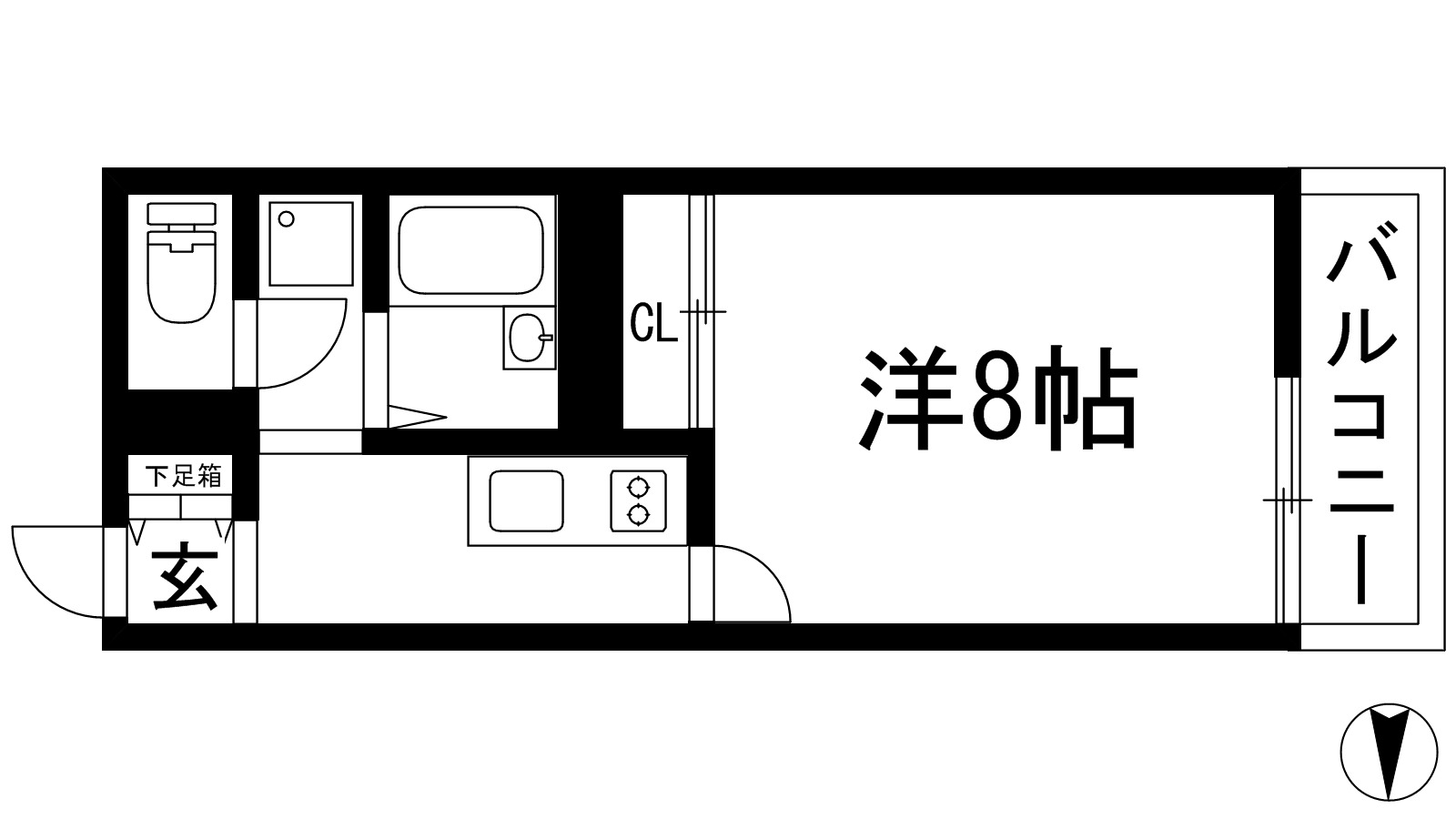 池田市木部町のマンションの間取り