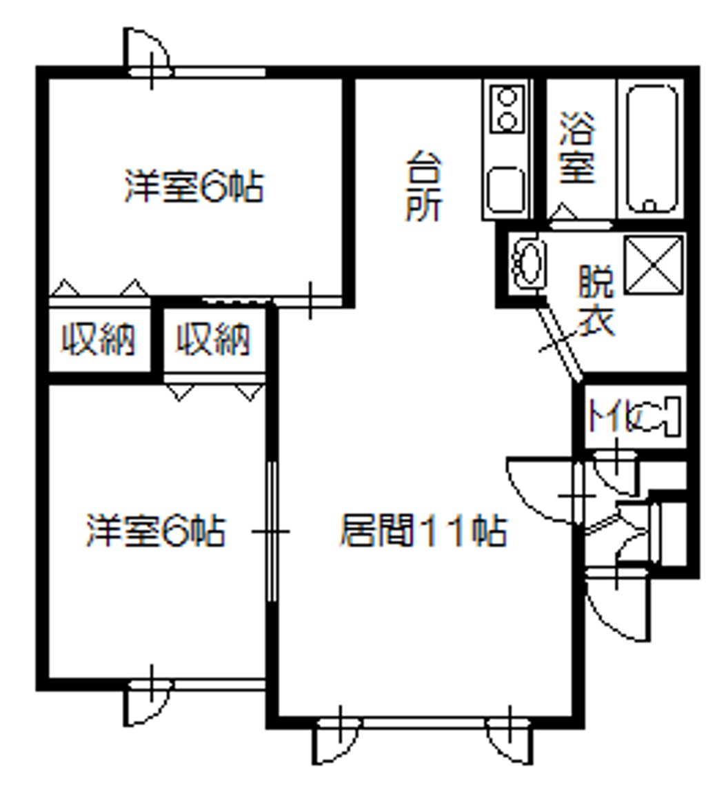 ショコラ館本町Bの間取り