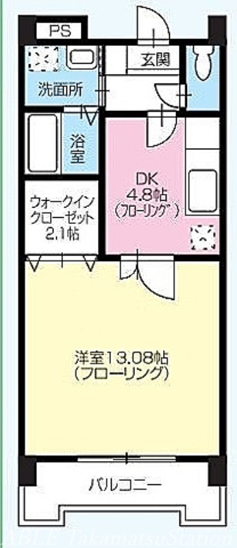 高松市今里町のマンションの間取り