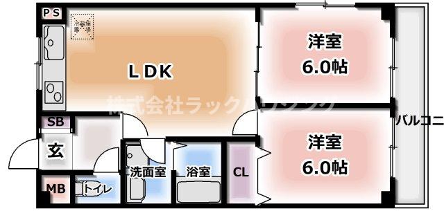 門真市一番町のマンションの間取り