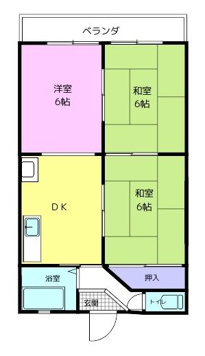 和歌山市秋月のマンションの間取り