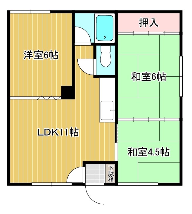 第２コーポ野尻の間取り