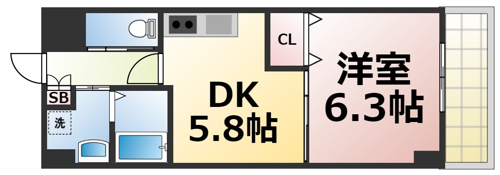 ハイツ栄和の間取り