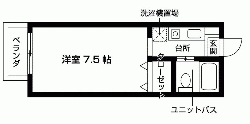 京都市北区上賀茂梅ケ辻町のマンションの間取り