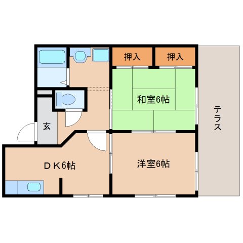 奈良市般若寺町のアパートの間取り