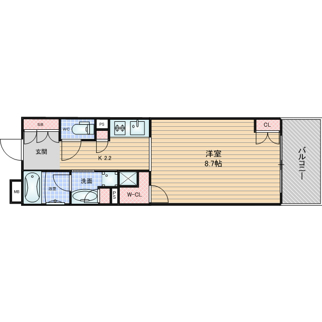 パークアクシス心斎橋の間取り