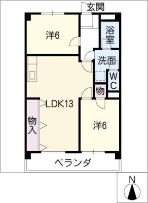 スカイマンションカニエの間取り