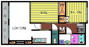 宇和島市栄町港のマンションの間取り