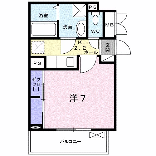 川口市大字峯のアパートの間取り