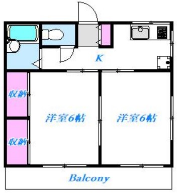 千葉市花見川区朝日ケ丘のマンションの間取り