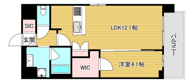 スプランディッド弁天町の間取り