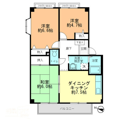 フォブール八木Ｃの間取り