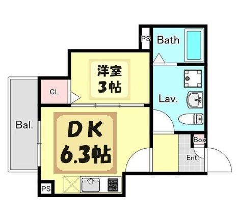 春日部市粕壁東のアパートの間取り