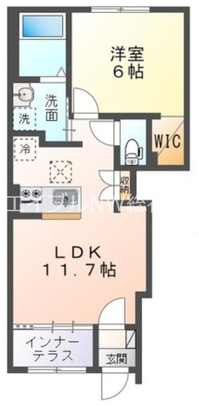 浅口市鴨方町鴨方のアパートの間取り