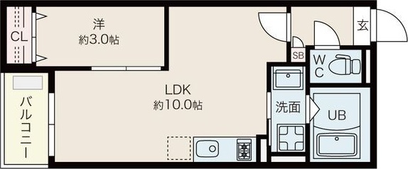 名古屋市南区寺崎町のアパートの間取り