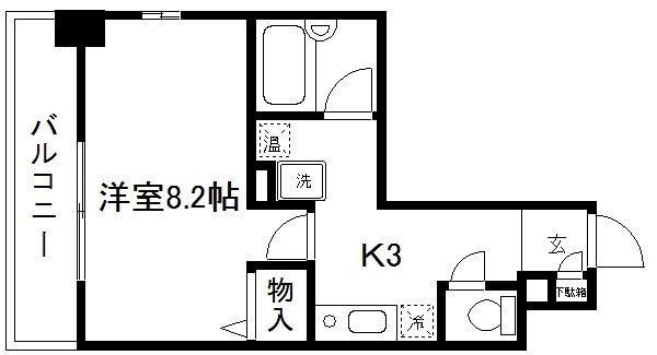 京都市上京区元北小路町のマンションの間取り