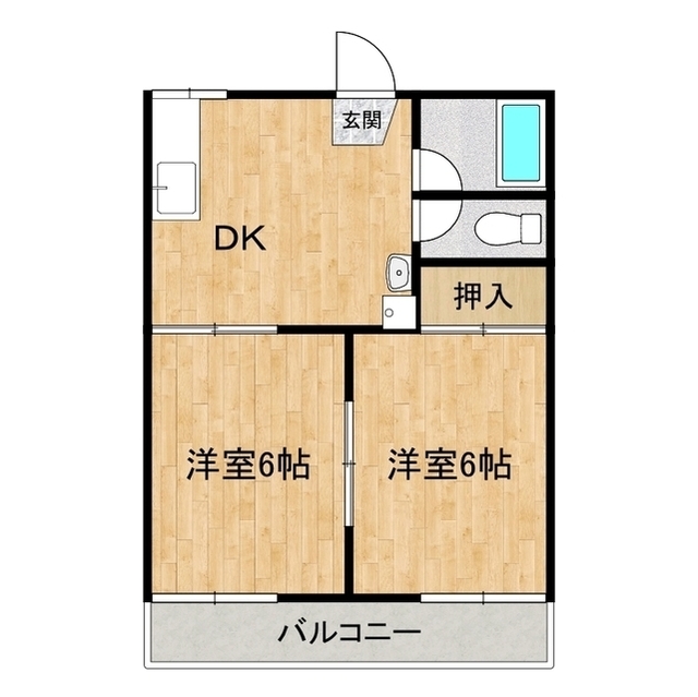 富田ハイツの間取り