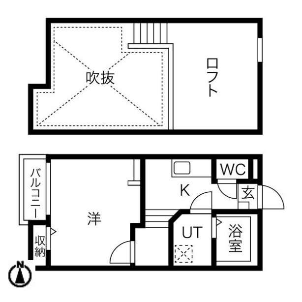 名古屋市瑞穂区明前町のアパートの間取り