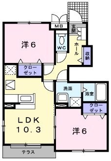 姫路市別所町佐土のアパートの間取り