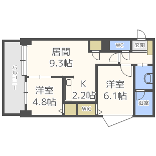 PRIME　URBAN北3条通の間取り