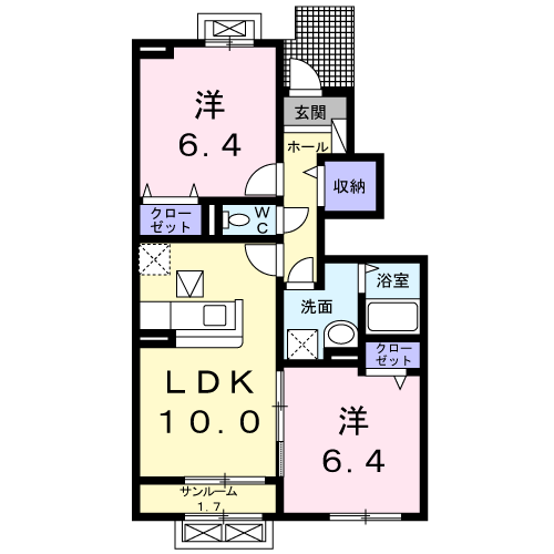 プレジュールIIの間取り