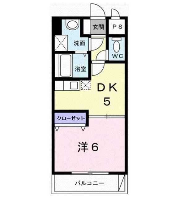 熊本市中央区菅原町のマンションの間取り