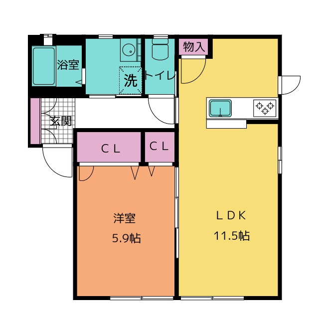 イーグル　Ａ棟の間取り