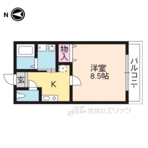 アジュール北白川の間取り