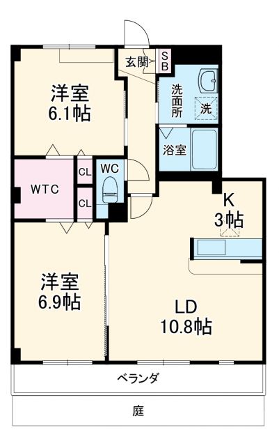 レザンヴェール砂田の間取り