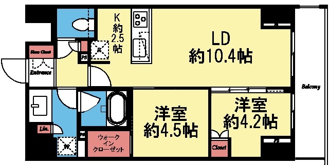 ドゥーエ横濱鶴見の間取り