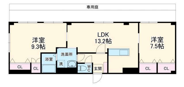 川崎市多摩区登戸のマンションの間取り