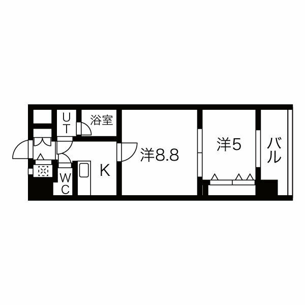 大阪市浪速区浪速東のマンションの間取り