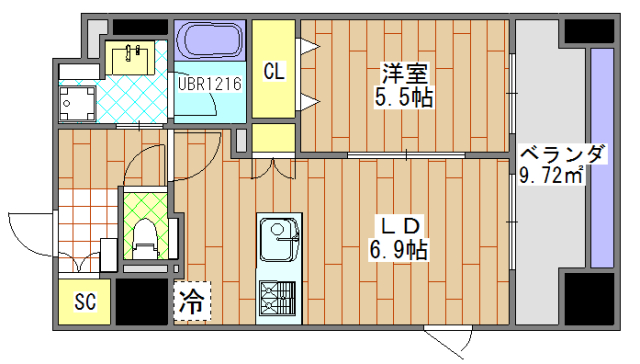 フリーゼ村上の間取り