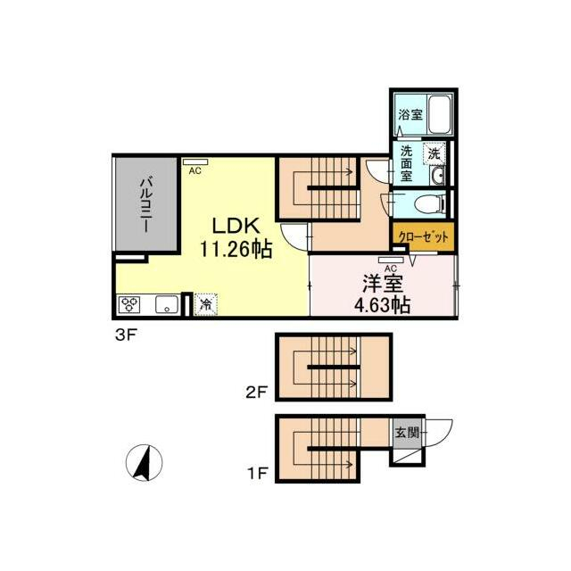 アンジュール西小岩の間取り